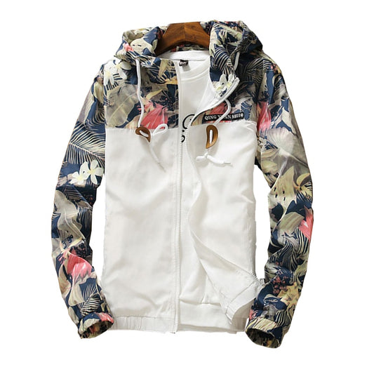 Floral Causal Windbreaker Women Jackets