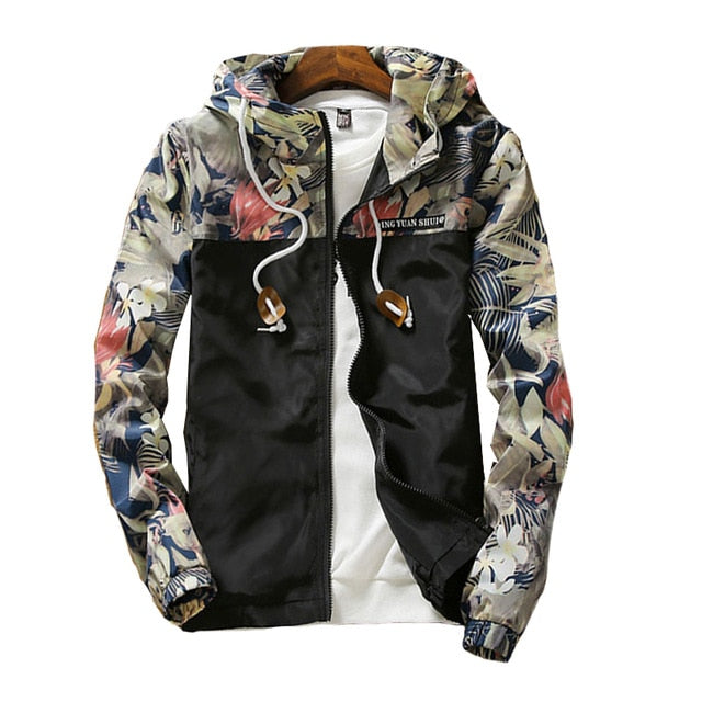 Floral Causal Windbreaker Women Jackets