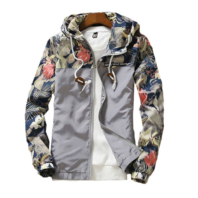 Floral Causal Windbreaker Women Jackets