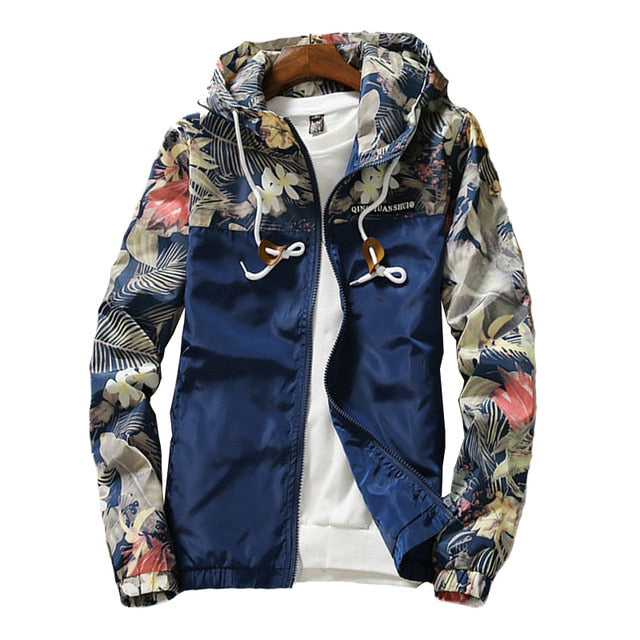 Floral Causal Windbreaker Women Jackets
