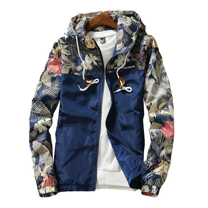 Floral Causal Windbreaker Women Jackets
