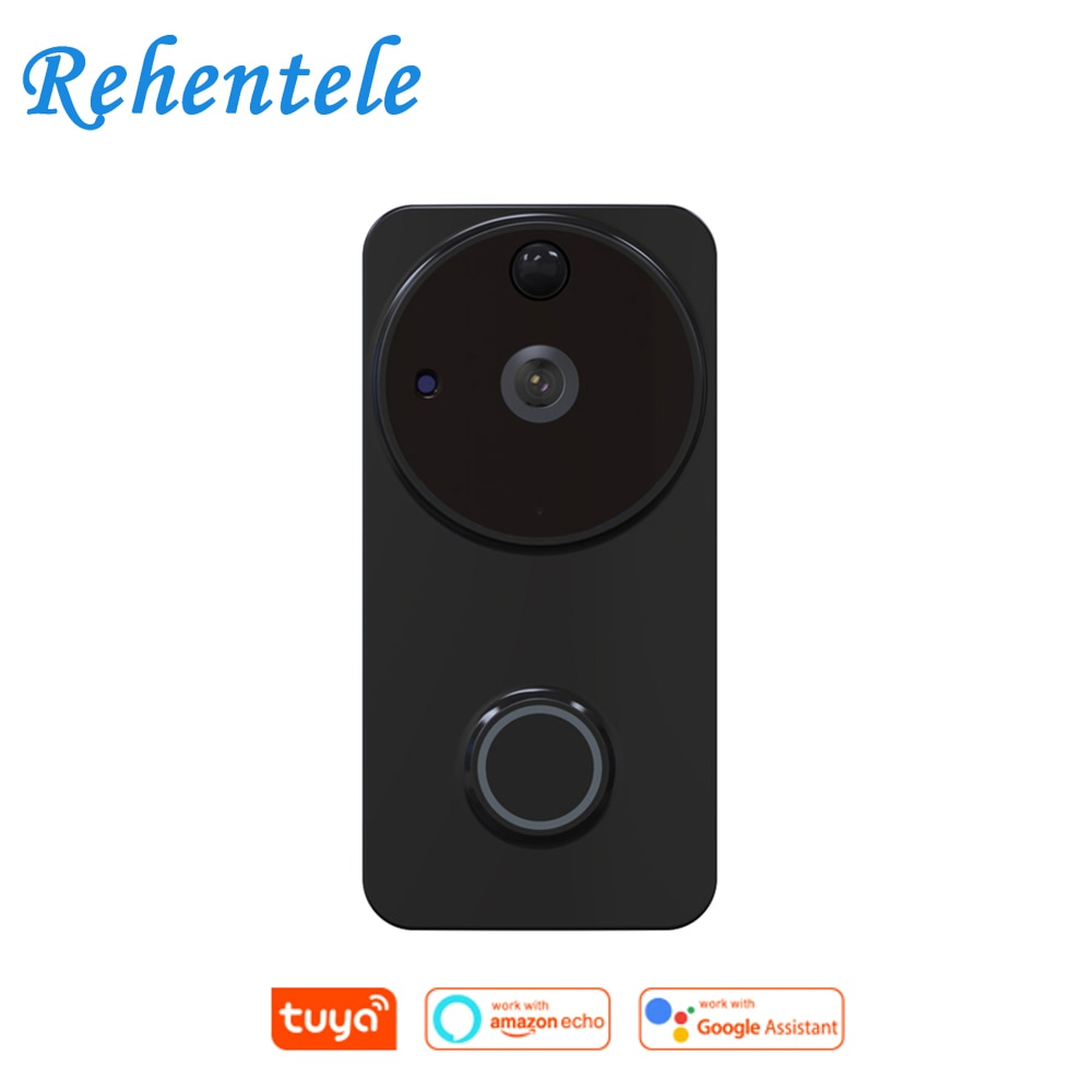 Tuya 1080P IP54 Outdoor Battery Powered Ring Smart Wi-Fi Enabled Video Doorbell Camera PIR Motion Detection Works Alexa Google