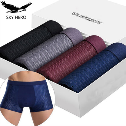 Mens underwear  bamboo fiber mesh loose
