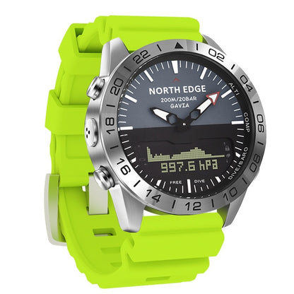 Men's Dive Sports Digital Watch Military Army Luxury Full Steel Business Waterproof 200m Altimeter Compass NORTH EDGE