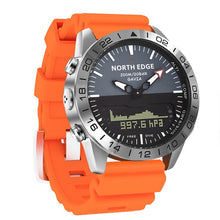 将图片加载到图库查看器，Men&#39;s Dive Sports Digital Watch Military Army Luxury Full Steel Business Waterproof 200m Altimeter Compass NORTH EDGE
