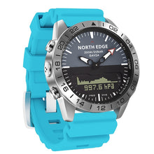 将图片加载到图库查看器，Men&#39;s Dive Sports Digital Watch Military Army Luxury Full Steel Business Waterproof 200m Altimeter Compass NORTH EDGE
