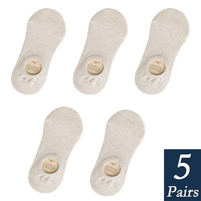 Women's Cotton Invisible No show Socks non-slip