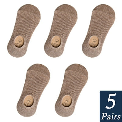 Women's Cotton Invisible No show Socks non-slip