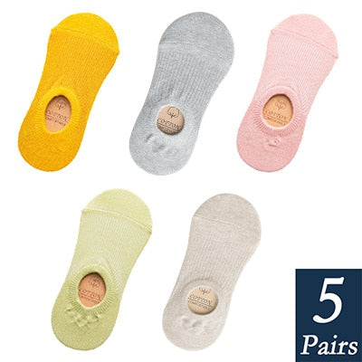 Women's Cotton Invisible No show Socks non-slip