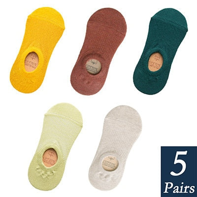 Women's Cotton Invisible No show Socks non-slip