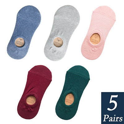 Women's Cotton Invisible No show Socks non-slip