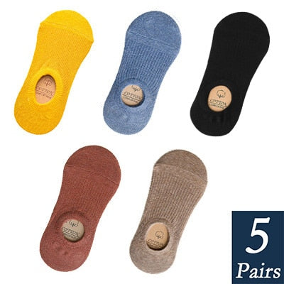 Women's Cotton Invisible No show Socks non-slip