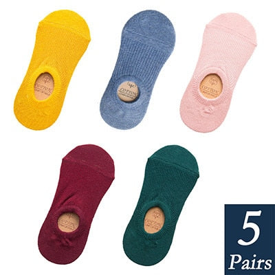 Women's Cotton Invisible No show Socks non-slip