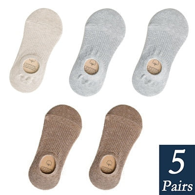 Women's Cotton Invisible No show Socks non-slip