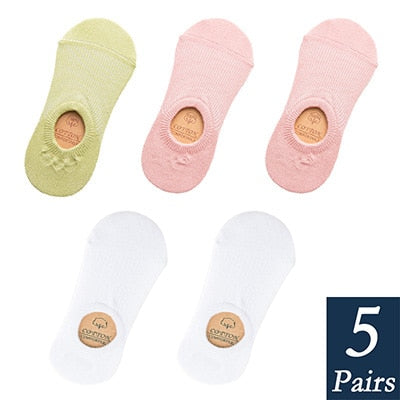 Women's Cotton Invisible No show Socks non-slip