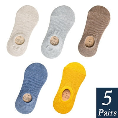 Women's Cotton Invisible No show Socks non-slip