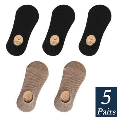 Women's Cotton Invisible No show Socks non-slip