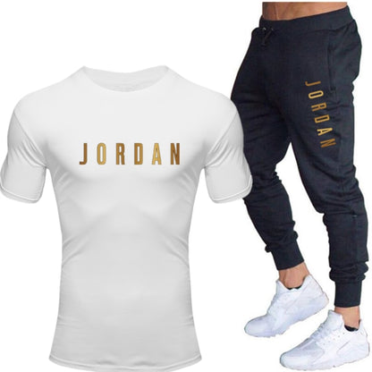 Unisex Jordan 23 T Shirts & Pants Set Two Pieces Sets Casual Tracksuit Men & Women Jordan 23 Tracksuit Tops+Pants Gyms Fitness trousers