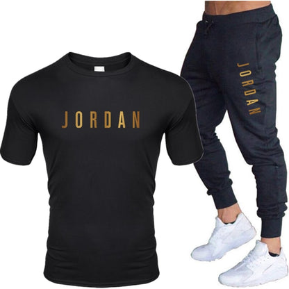 Unisex Jordan 23 T Shirts & Pants Set Two Pieces Sets Casual Tracksuit Men & Women Jordan 23 Tracksuit Tops+Pants Gyms Fitness trousers