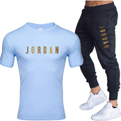 Unisex Jordan 23 T Shirts & Pants Set Two Pieces Sets Casual Tracksuit Men & Women Jordan 23 Tracksuit Tops+Pants Gyms Fitness trousers