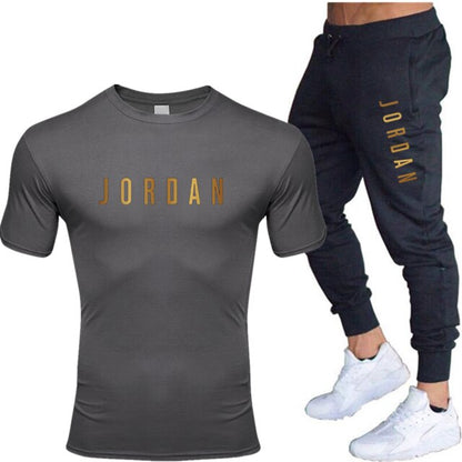 Unisex Jordan 23 T Shirts & Pants Set Two Pieces Sets Casual Tracksuit Men & Women Jordan 23 Tracksuit Tops+Pants Gyms Fitness trousers