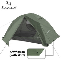 Load image into Gallery viewer, Blackdeer Archeos 2P Backpacking Tent Outdoor Camping 4 Season Tent With Snow Skirt Double Layer Waterproof Hiking Trekking Tent
