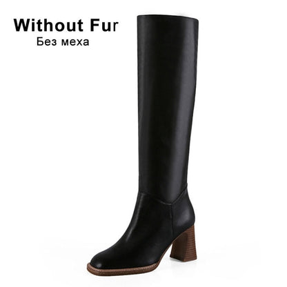 Women Knee High Heel Boots