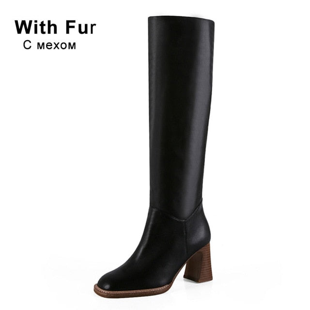 Women Knee High Heel Boots