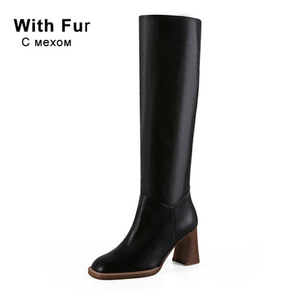 Women Knee High Heel Boots