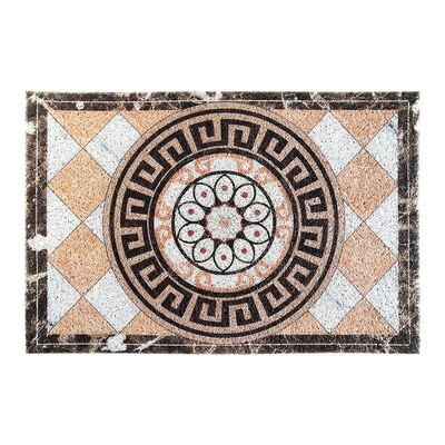 Durable Indoor Outdoor Door Mat Large Size Heavy Duty Doormats Marble Waterproof PVC Rugs Easy Clean Low-Profile Carpet