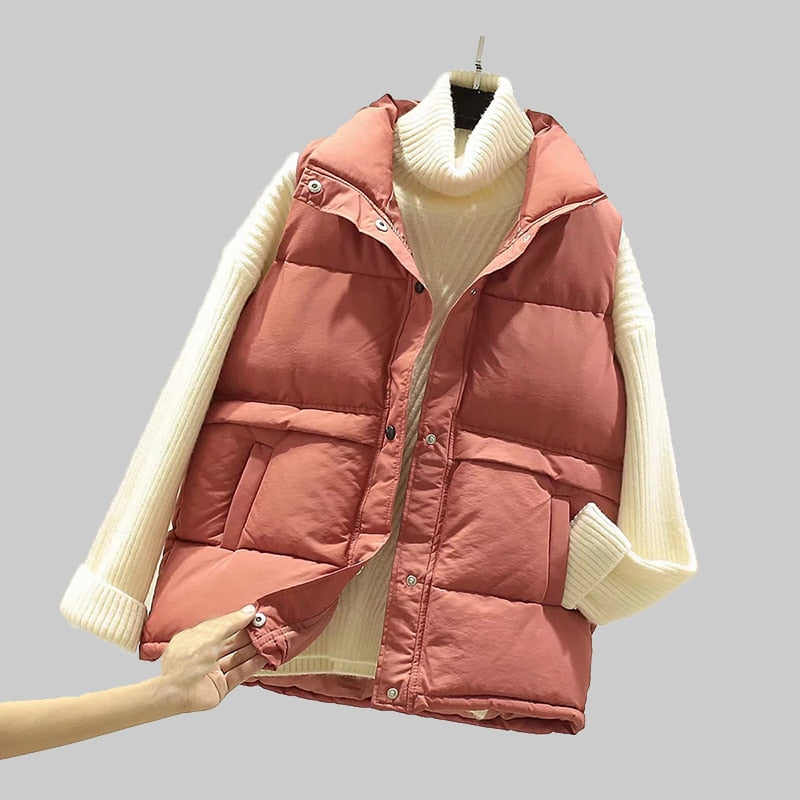 Women Sleeveless Vest Winter Warm Jacket