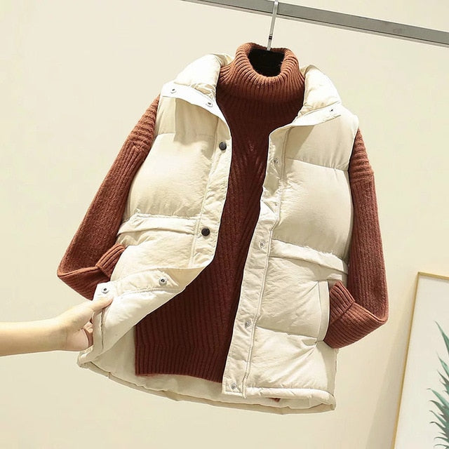 Women Sleeveless Vest Winter Warm Jacket
