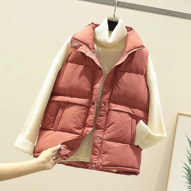 Women Sleeveless Vest Winter Warm Jacket