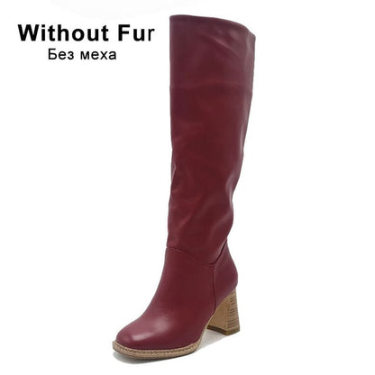 Women Knee High Heel Boots