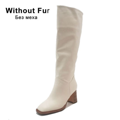 Women Knee High Heel Boots