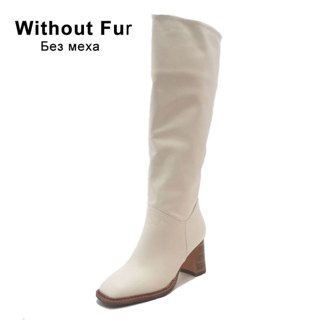 Women Knee High Heel Boots