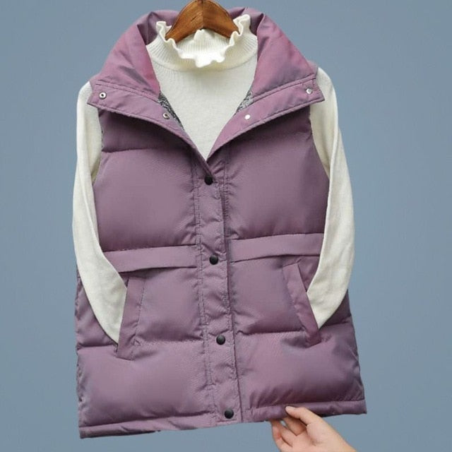 Women Sleeveless Vest Winter Warm Jacket