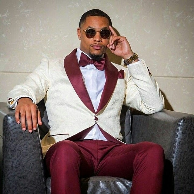 Peaked Design White Business Men Suits For Wedding Suit Men Casual Groom Tuxedo Classic Costume Mariage Homme Custom Made Blazer