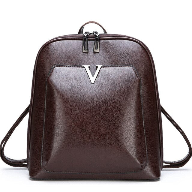 New Vintage Backpack Women High Quality pu Leather Travel Backpack Large Capacity School Bags for Girls mochila feminina