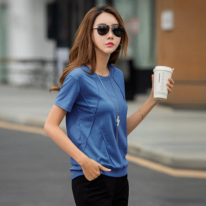 Gkfnmt T-shirts Female Cotton Women Tops Tees Shirts loose Shirt Summer 2019 Short Sleeve undershirt Ladies Tshirt harajuku