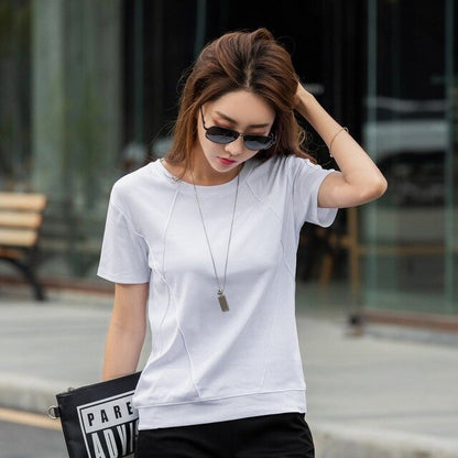 Gkfnmt T-shirts Female Cotton Women Tops Tees Shirts loose Shirt Summer 2019 Short Sleeve undershirt Ladies Tshirt harajuku