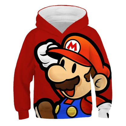 Fashion cute 3D print Super mario hoodie