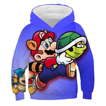 Fashion cute 3D print Super mario hoodie