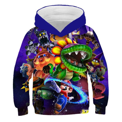 Fashion cute 3D print Super mario hoodie