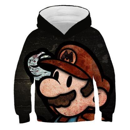 Fashion cute 3D print Super mario hoodie