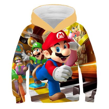 Fashion cute 3D print Super mario hoodie