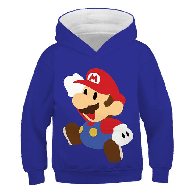 Fashion cute 3D print Super mario hoodie