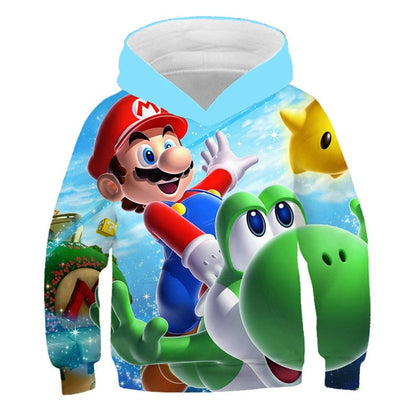 Fashion cute 3D print Super mario hoodie
