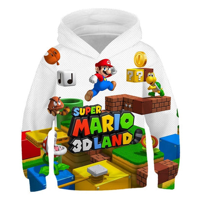 Fashion cute 3D print Super mario hoodie