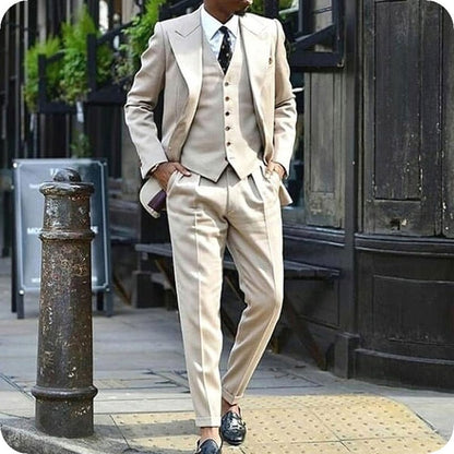 Italian Black Mens Suits with Pants Business Tuxedo Groom Wear Man Blazer Slim Fit Terno Masculino Costume Homme Mariage 3Piece